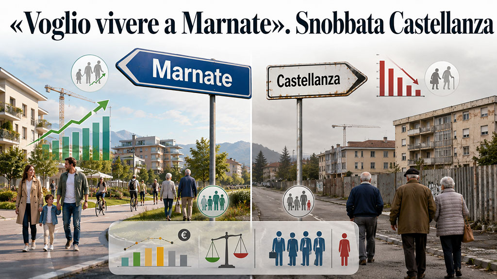 «Voglio vivere a Marnate». Snobbata Castellanza